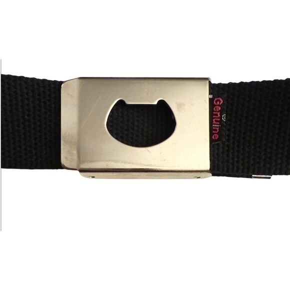 Volcom Stone Skateboards Black Web Belt Buckle BOTTLE Opener Vtg 90’s Y2K Skate - Picture 3 of 7